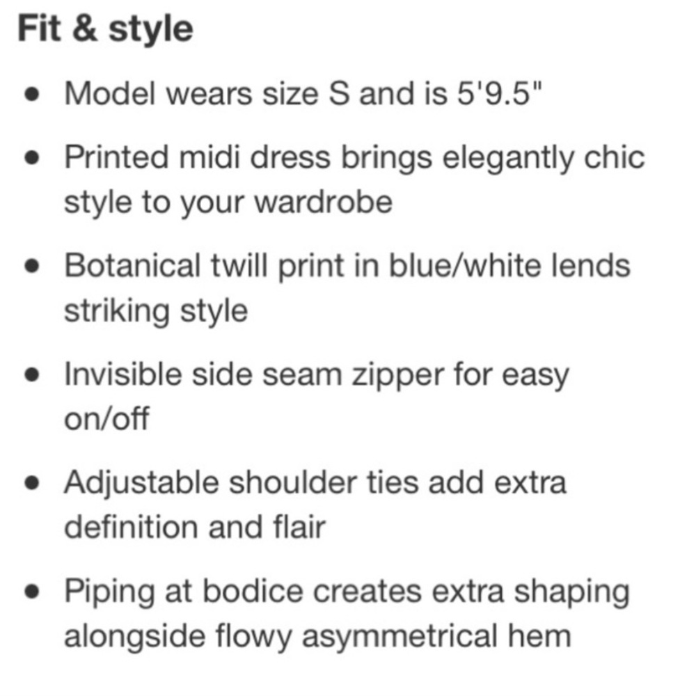 Botanical Tie Strap Dress ALEXIS size 3X blue - Picture 12 of 16